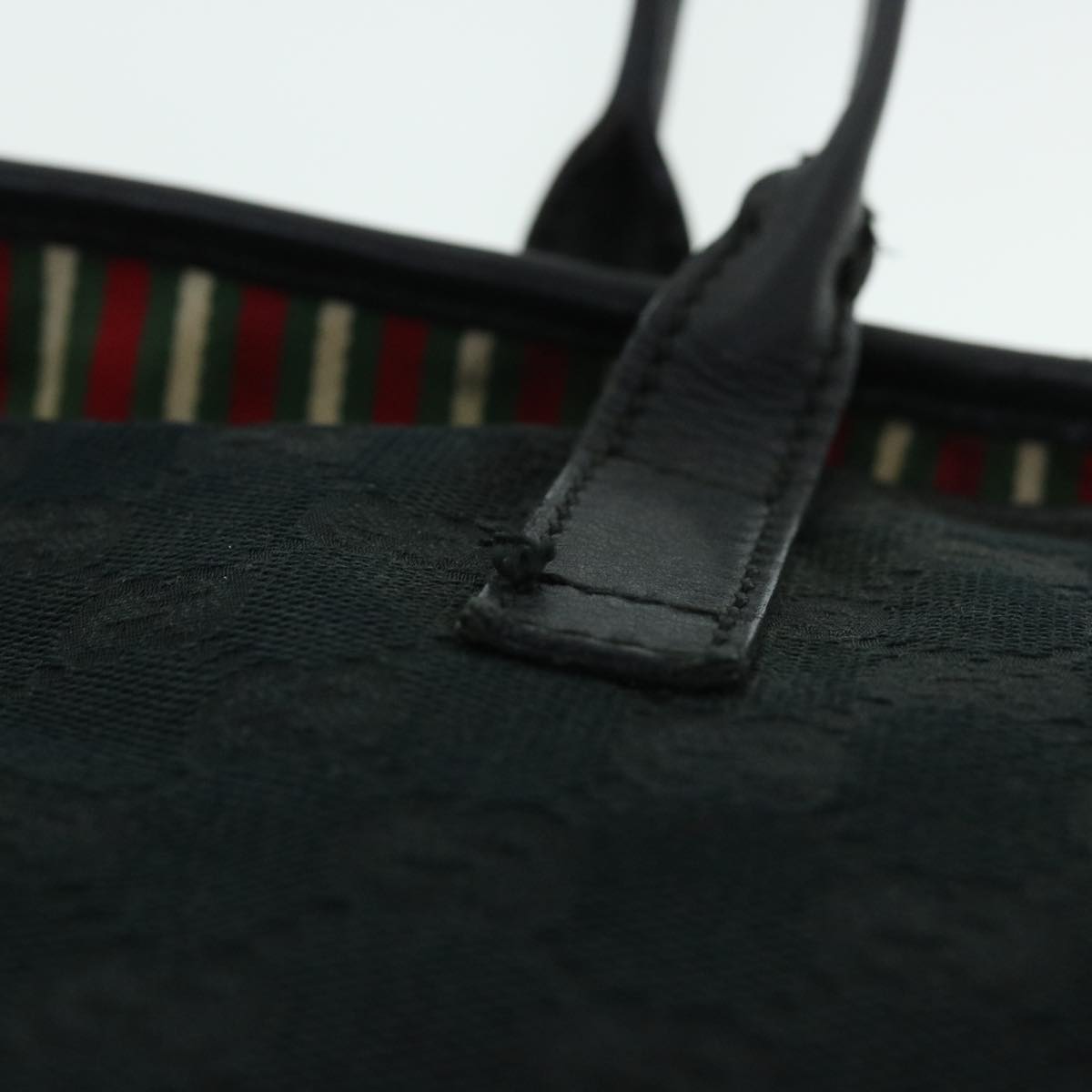 GUCCI GG Canvas Tote Bag Black 169945 54808