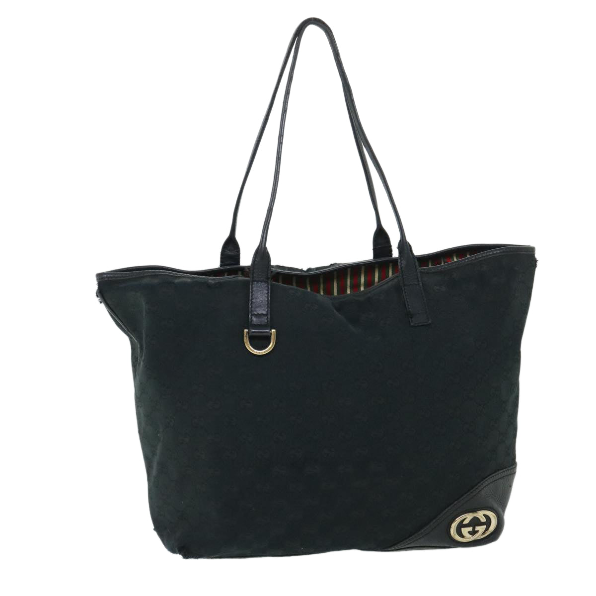 GUCCI GG Canvas Tote Bag Black 169945 54808