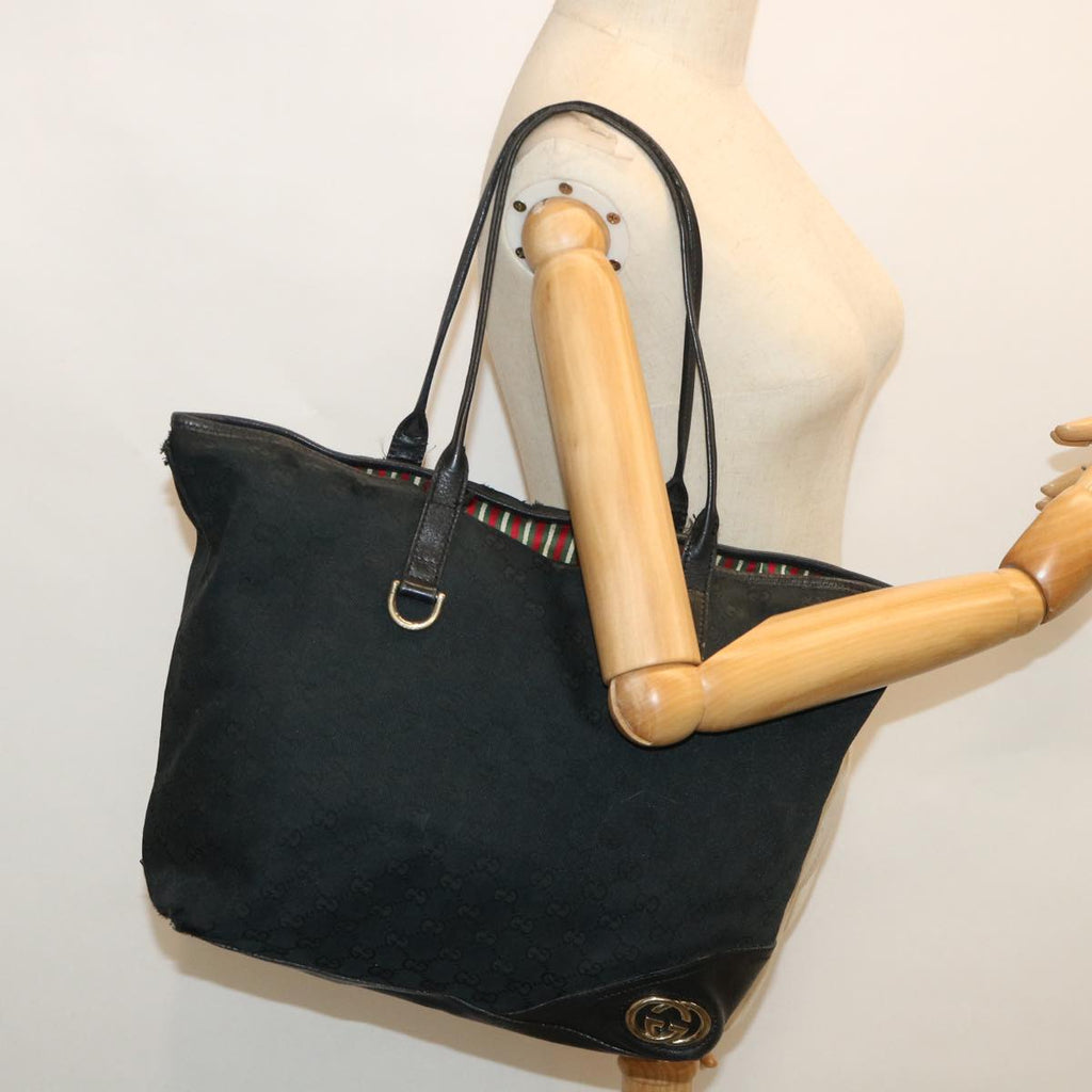GUCCI GG Canvas Tote Bag Black 169945 54808