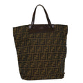 FENDI Zucca Canvas Hand Bag Brown 54812
