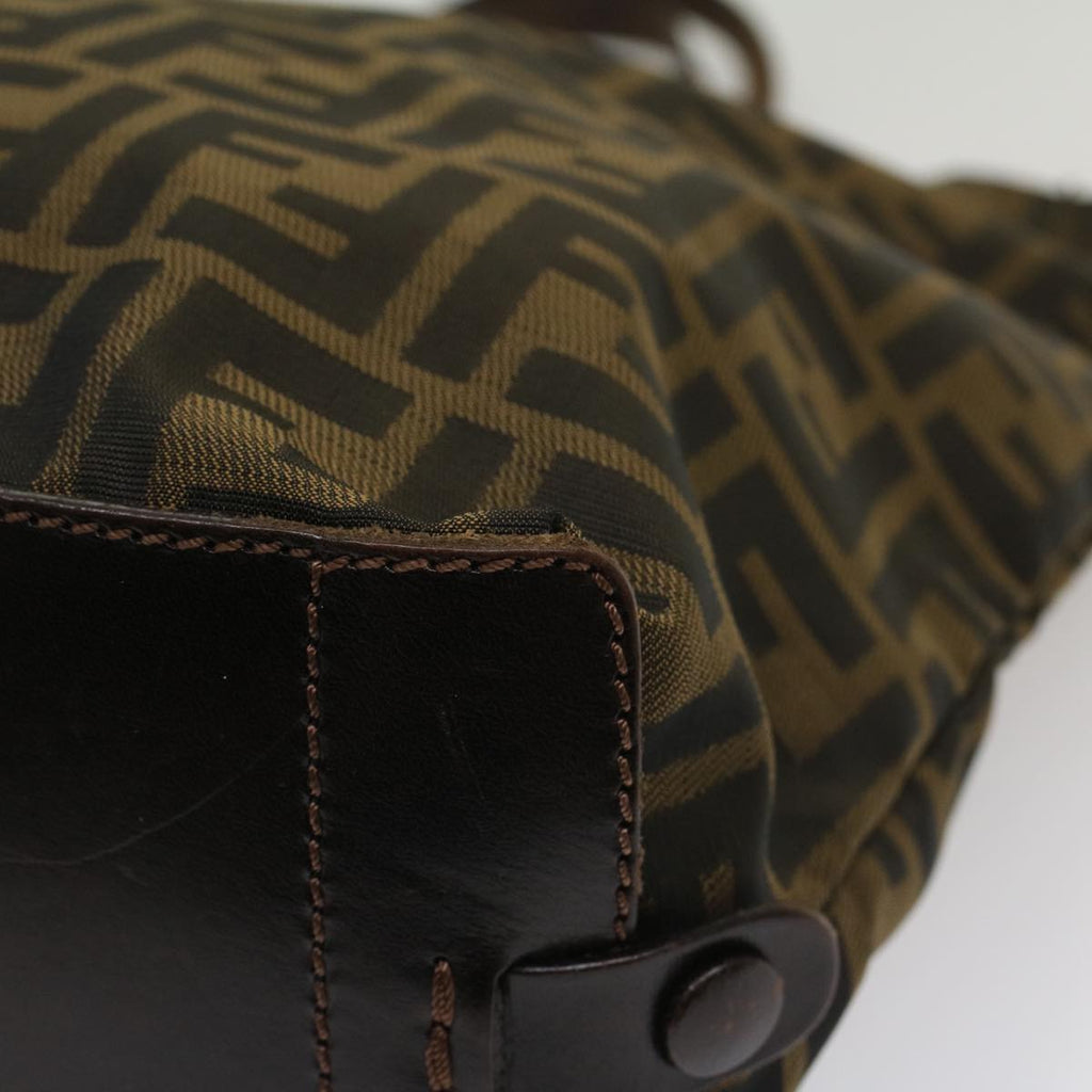 FENDI Zucca Canvas Hand Bag Brown 54812