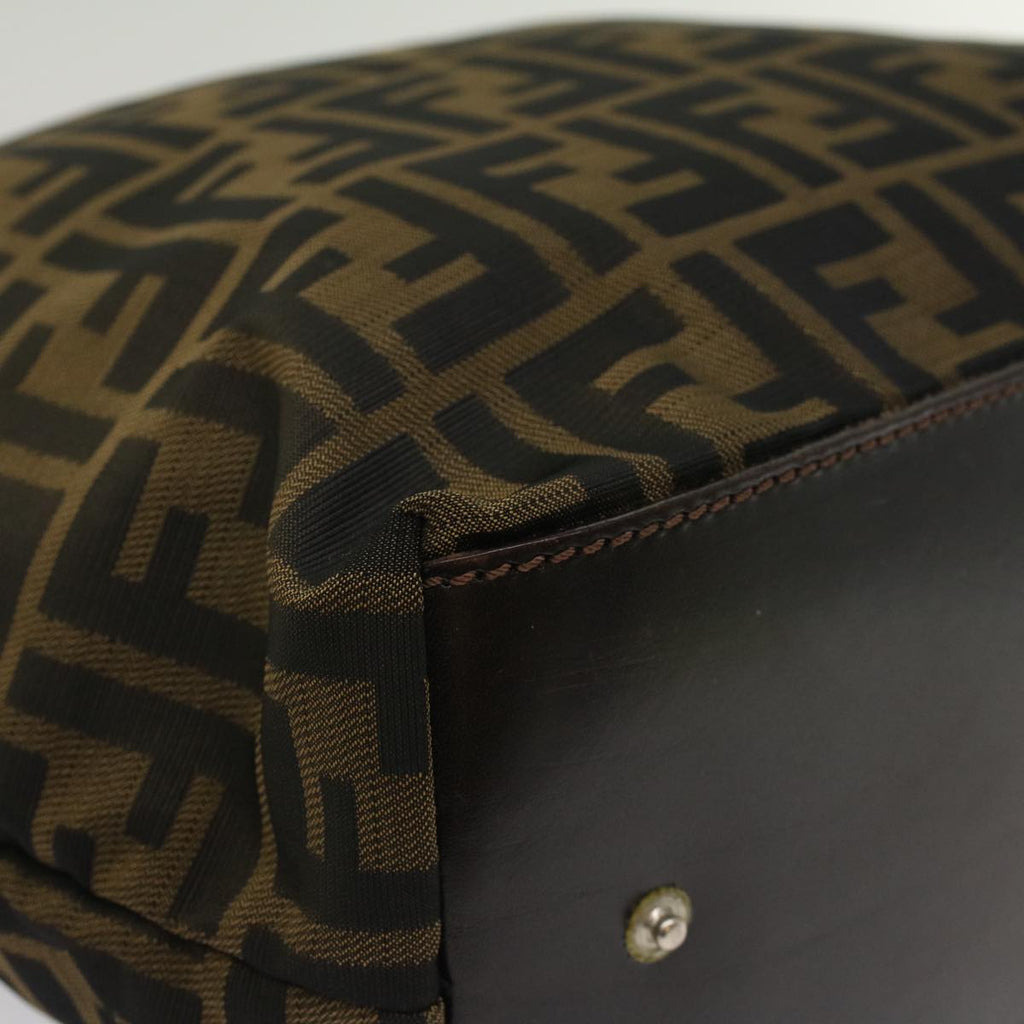 FENDI Zucca Canvas Hand Bag Brown 54812
