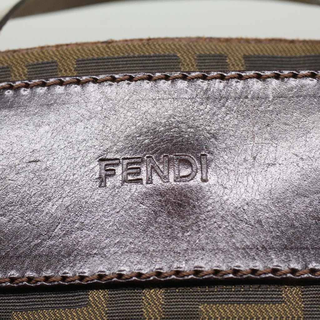 FENDI Zucca Canvas Hand Bag Brown 54812