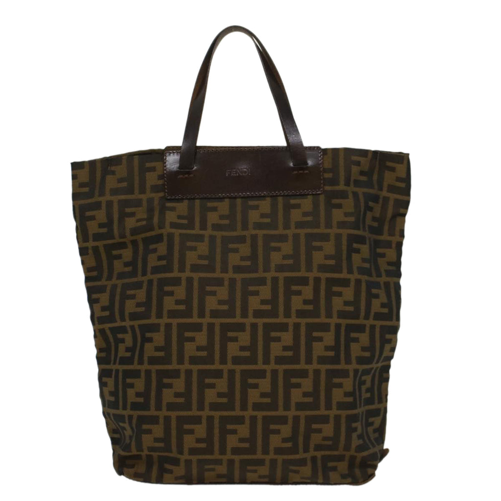 FENDI Zucca Canvas Hand Bag Brown 54812