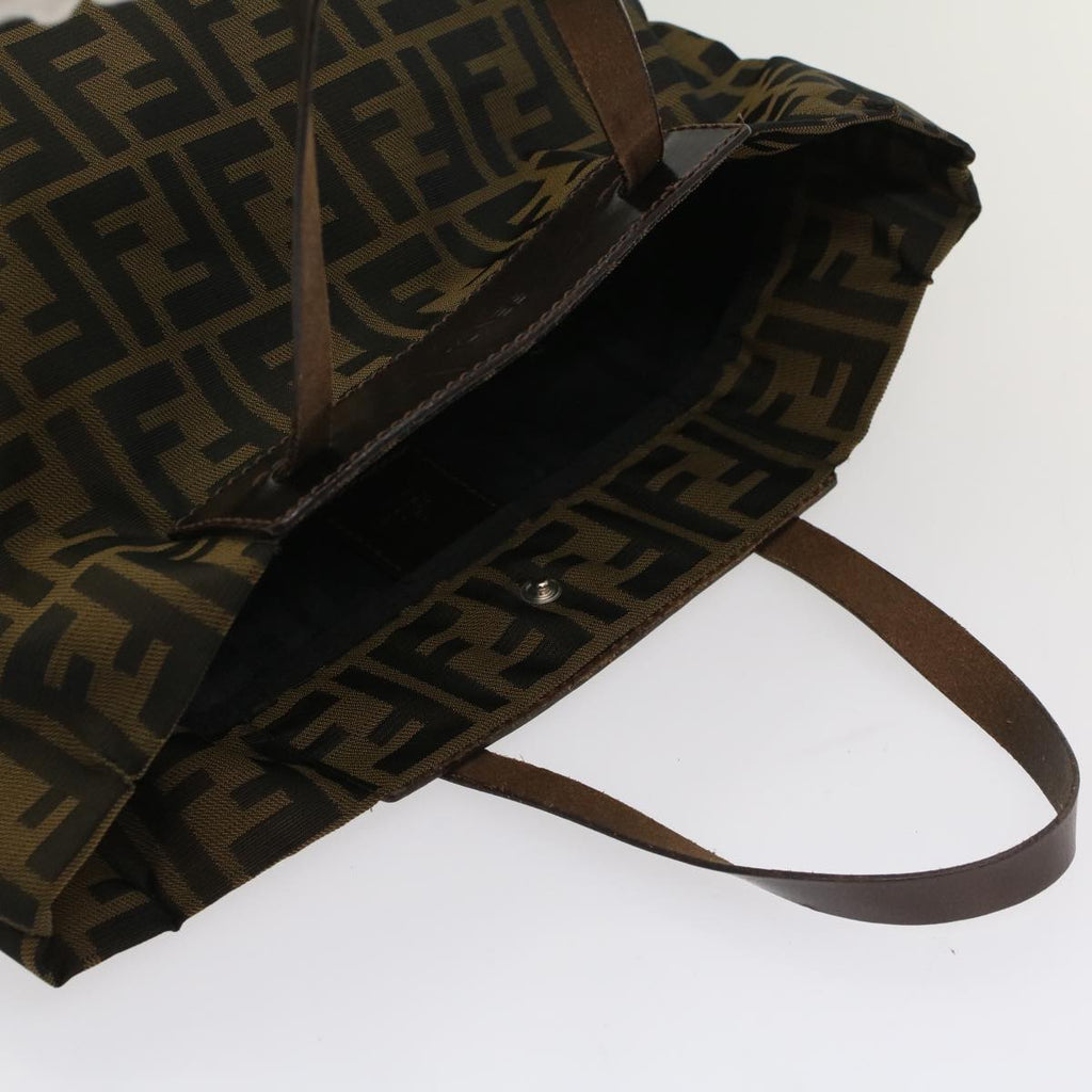 FENDI Zucca Canvas Hand Bag Brown 54812