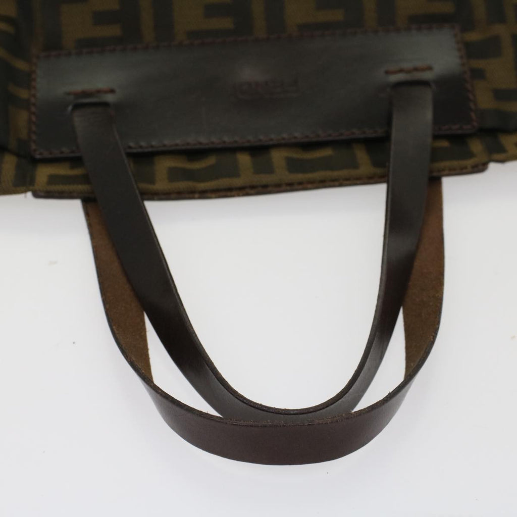 FENDI Zucca Canvas Hand Bag Brown 54812