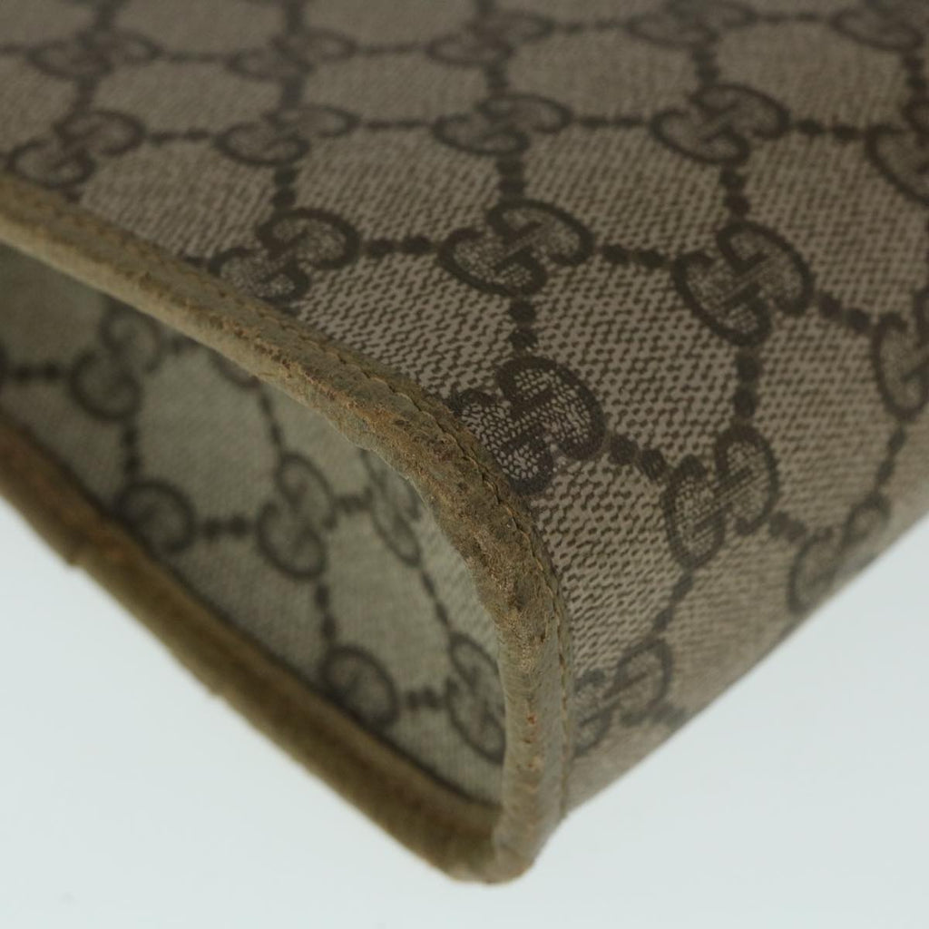 GUCCI GG Canvas Clutch Bag PVC Leather Beige 54833