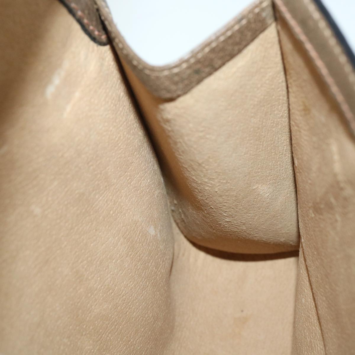 GUCCI GG Canvas Web Sherry Line Clutch Bag PVC Leather Beige Green 54834