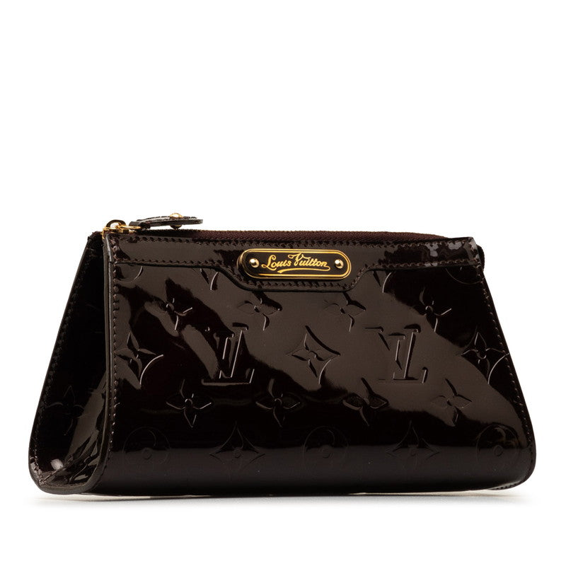 Louis Vuitton Monogram Vernis Tours Cosmetic Pouch M93564 Amarant Pearl Patent Leather  Louis Vuitton