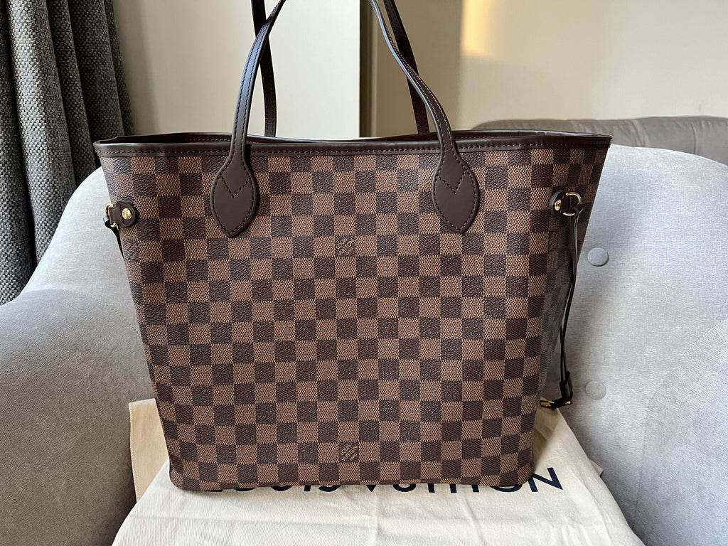 Louis Vuitton Neverfull MM Damier Ebene Rose Ballerine (RRP £1,410)