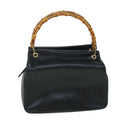 GUCCI Bamboo Hand Bag Leather Black 54902