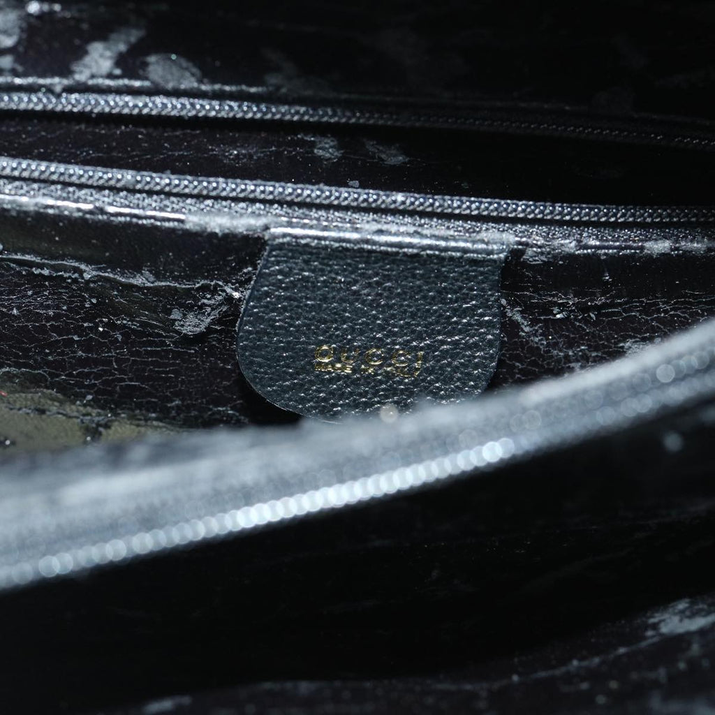 GUCCI Bamboo Hand Bag Suede Leather Black 002 2865 0260 54914