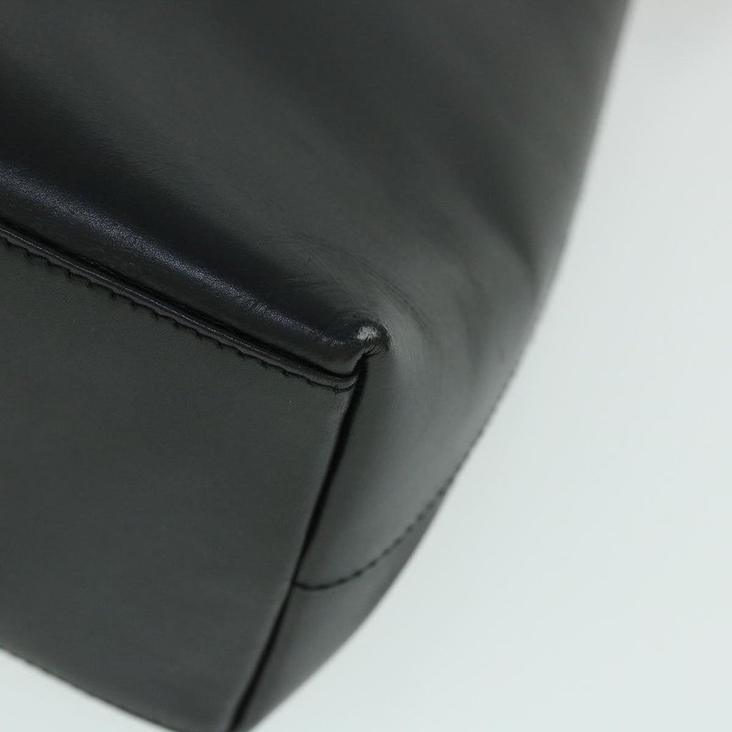 GUCCI Bamboo Shoulder Bag Leather Black 54916