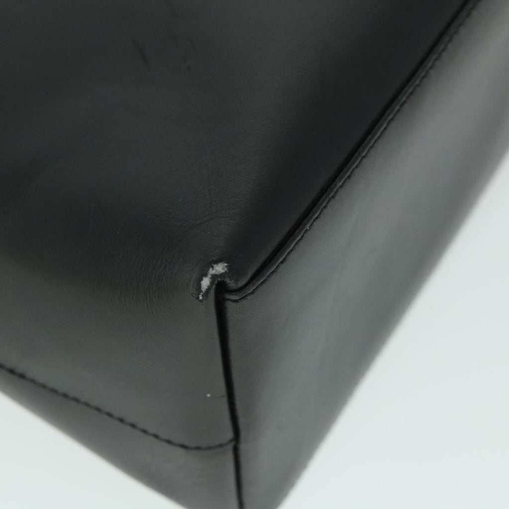 GUCCI Bamboo Shoulder Bag Leather Black 54916