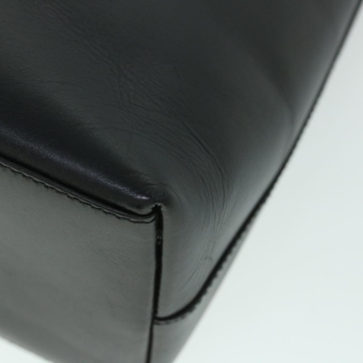 GUCCI Bamboo Shoulder Bag Leather Black 54916