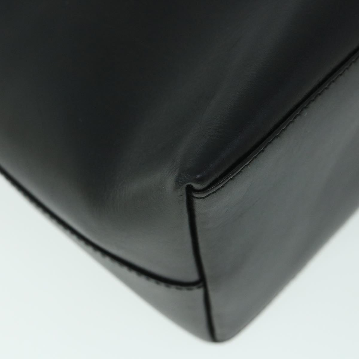 GUCCI Bamboo Shoulder Bag Leather Black 54916
