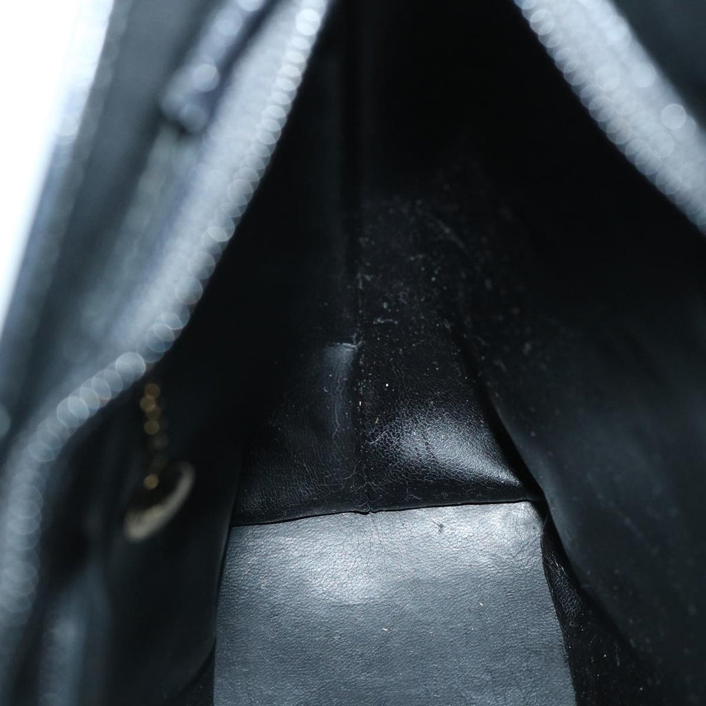 GUCCI Bamboo Shoulder Bag Leather Black 54916