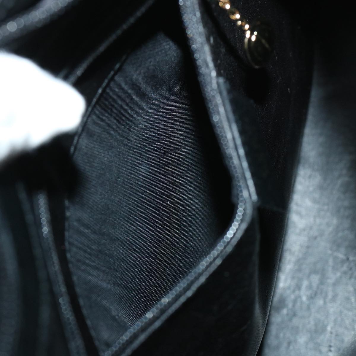 GUCCI Bamboo Shoulder Bag Leather Black 54916