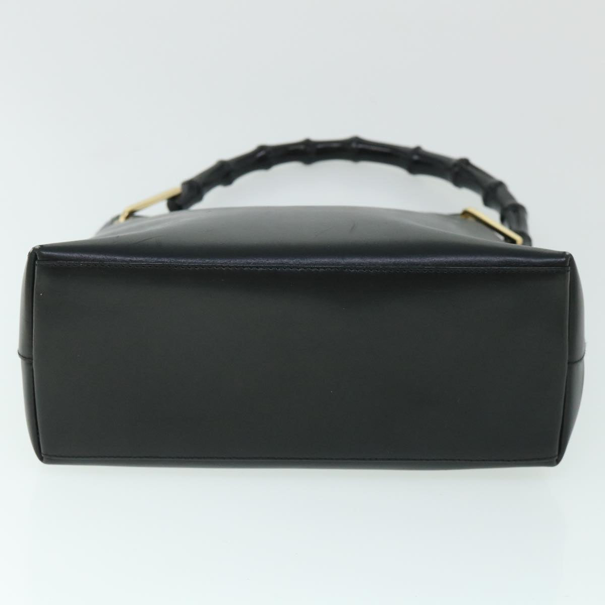GUCCI Bamboo Shoulder Bag Leather Black 54916