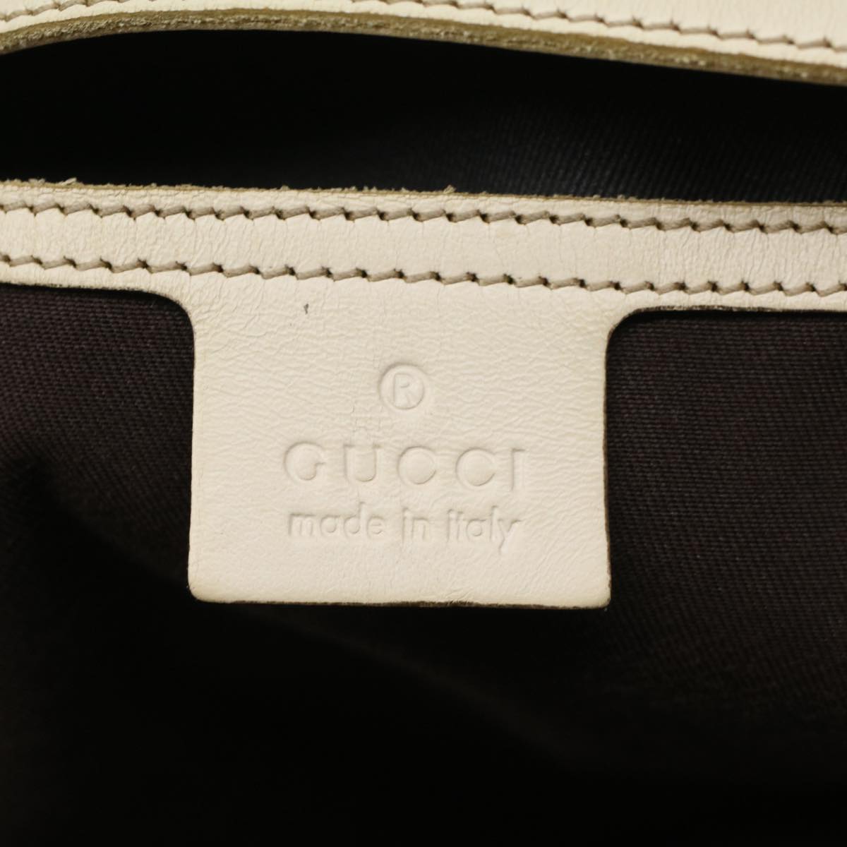 GUCCI GG Canvas Tote Bag PVC Leather Beige 223668 54967