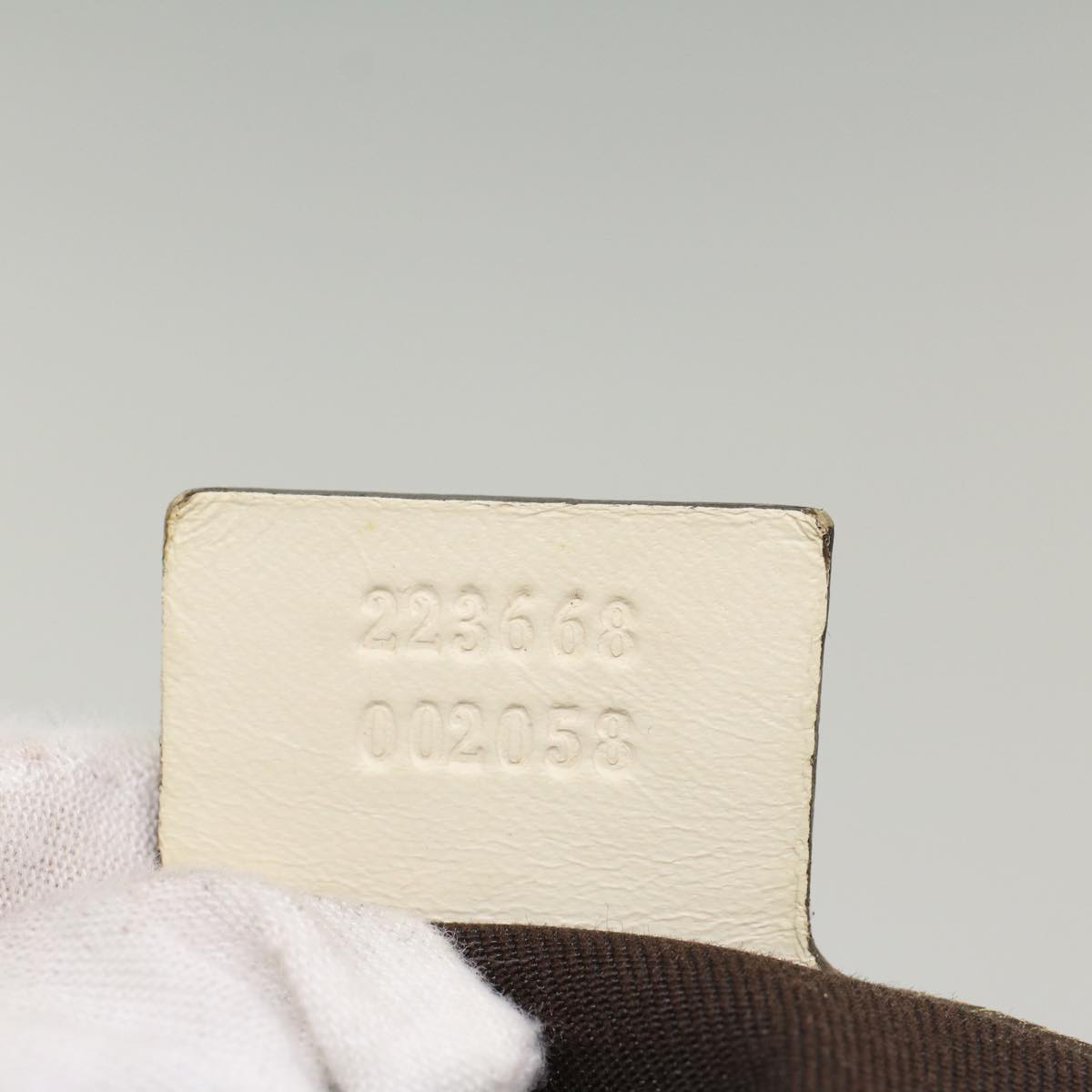 GUCCI GG Canvas Tote Bag PVC Leather Beige 223668 54967