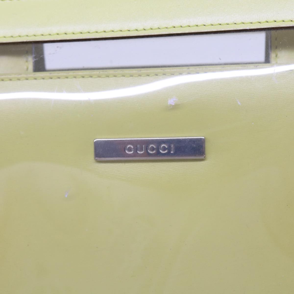 GUCCI Shoulder Bag Vinyl Yellow 001.2058.1773.5 54968