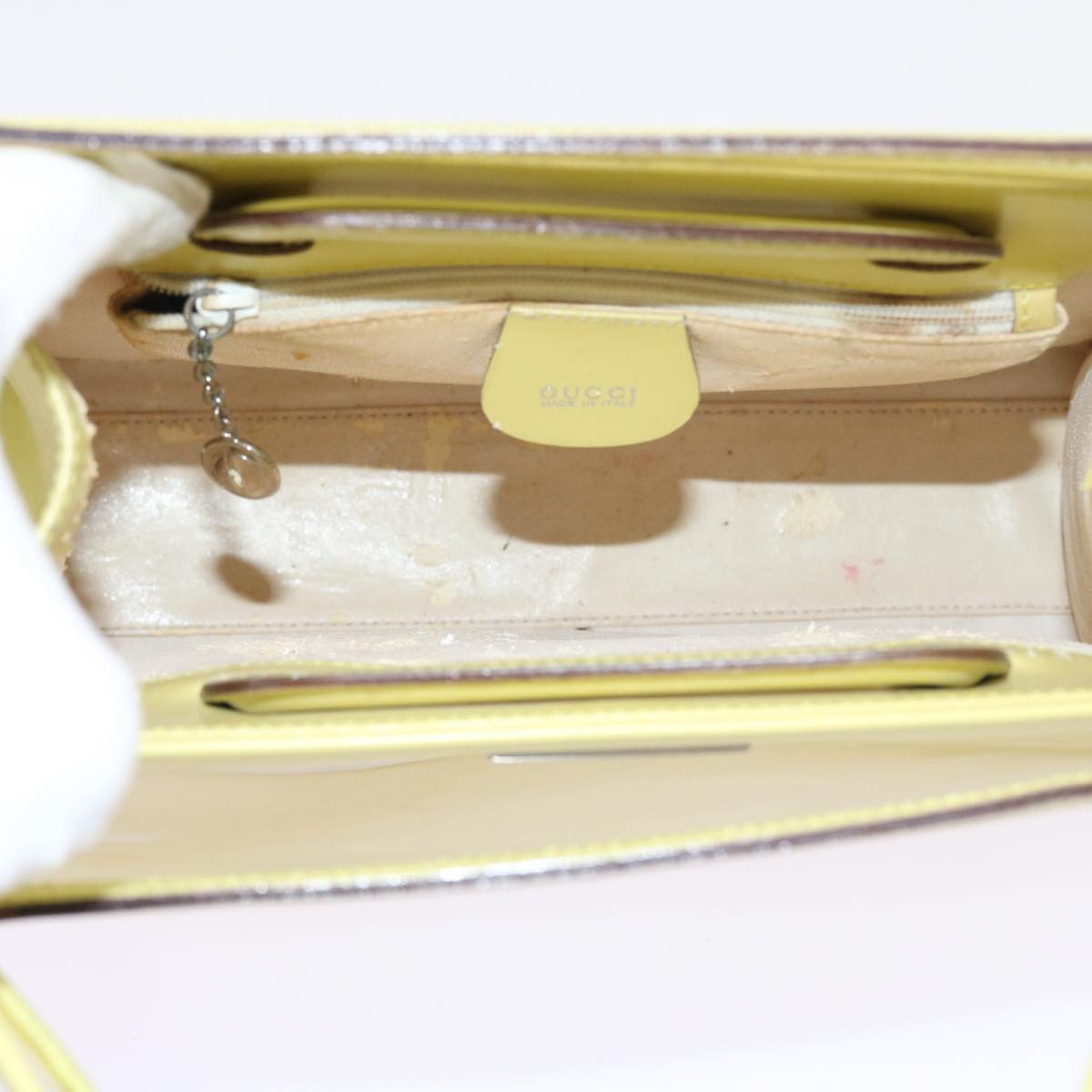 GUCCI Shoulder Bag Vinyl Yellow 001.2058.1773.5 54968