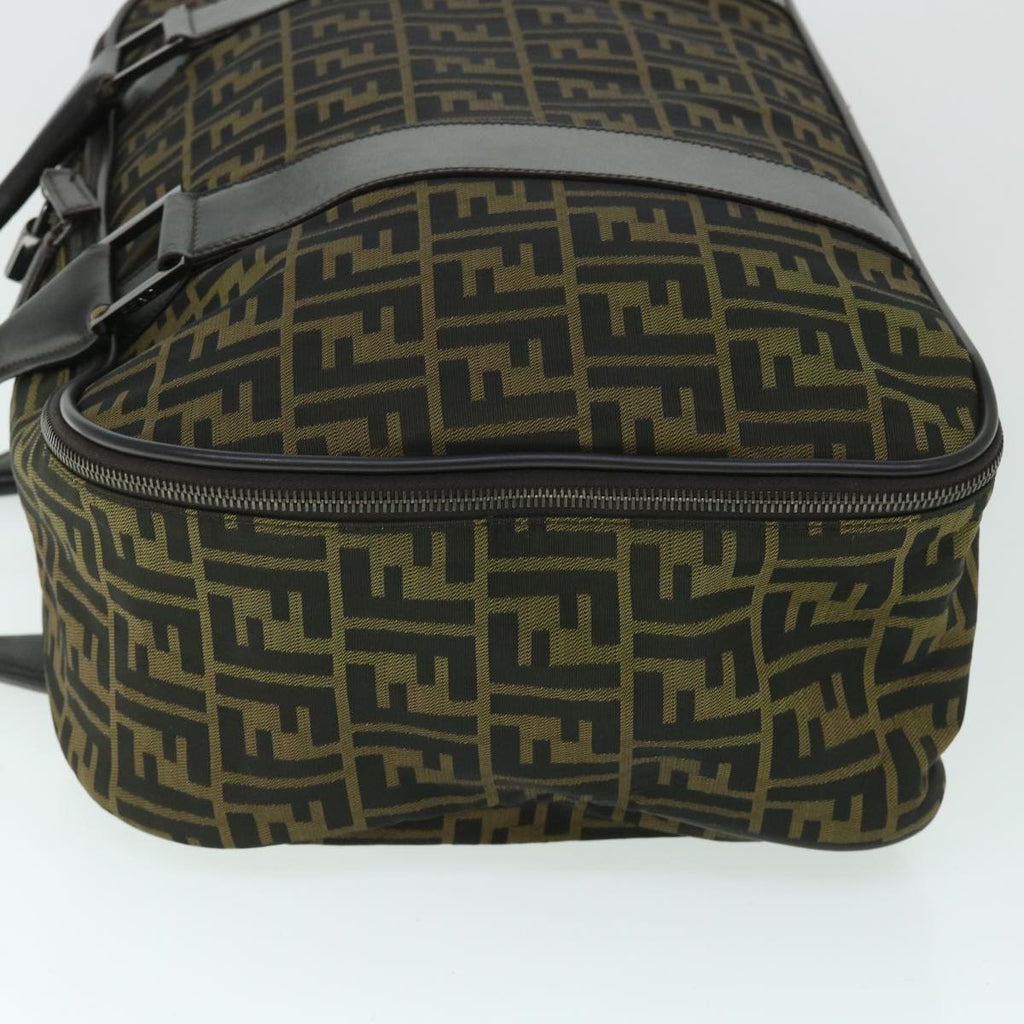 FENDI Zucca Canvas Boston Bag Brown 54989