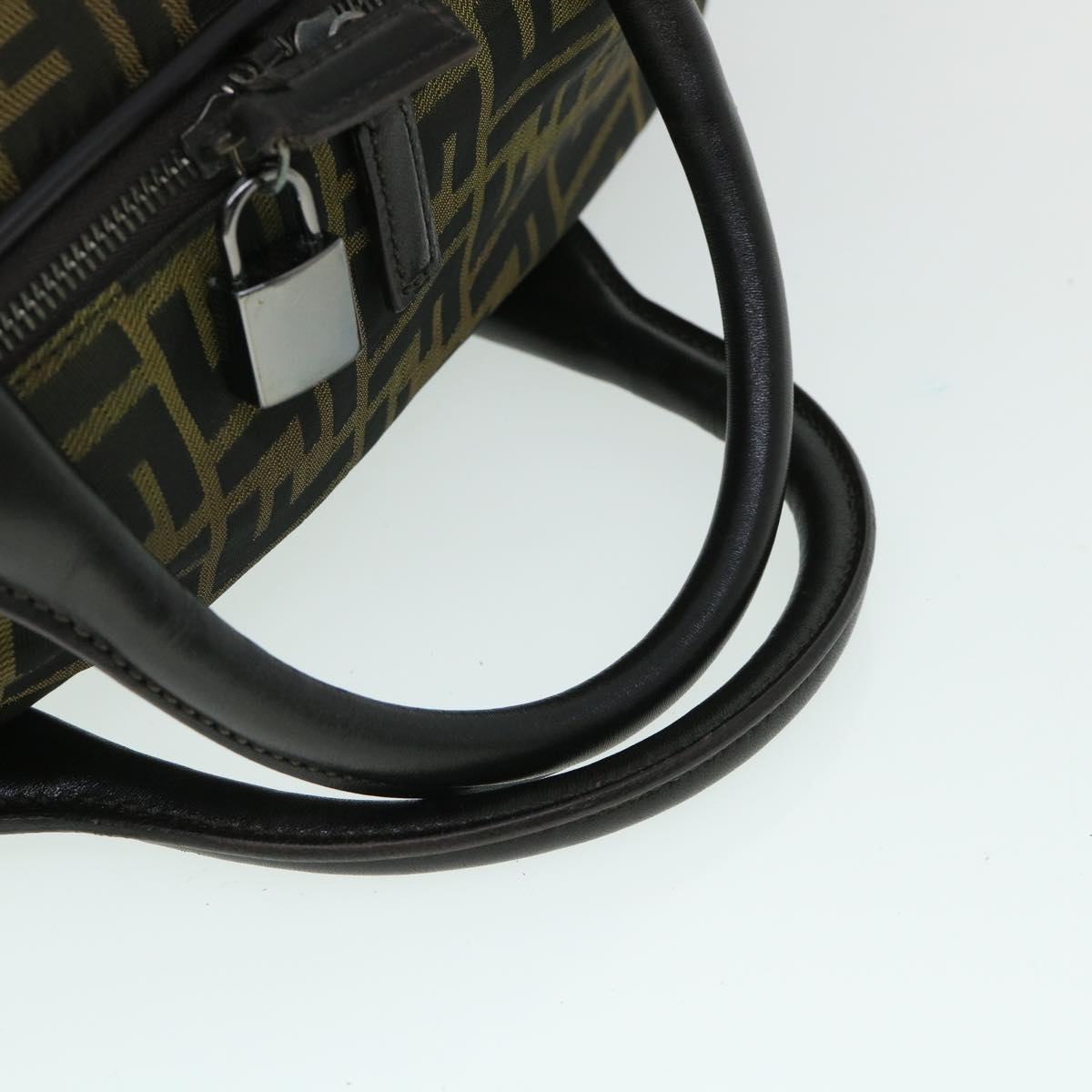 FENDI Zucca Canvas Boston Bag Brown 54989