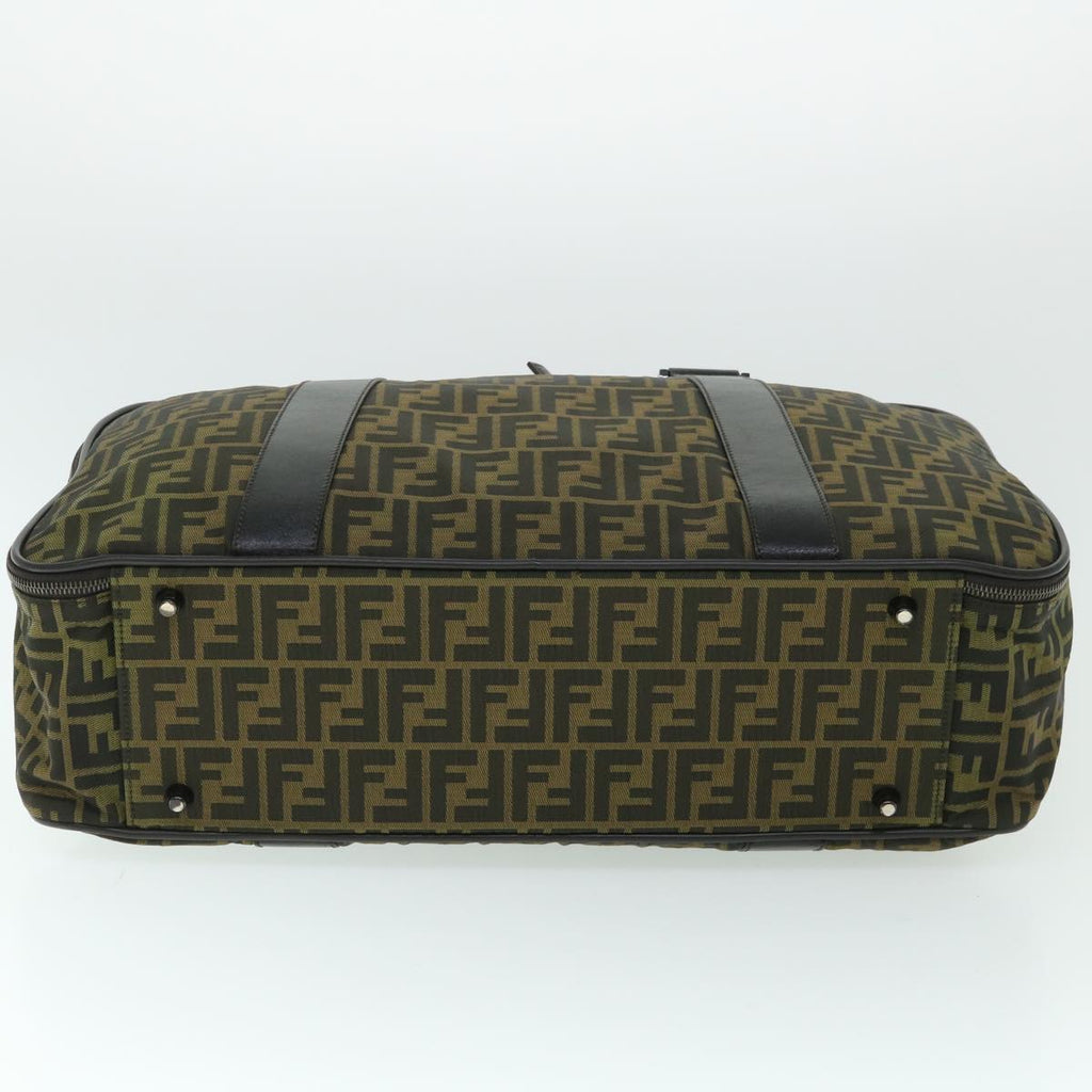 FENDI Zucca Canvas Boston Bag Brown 54989