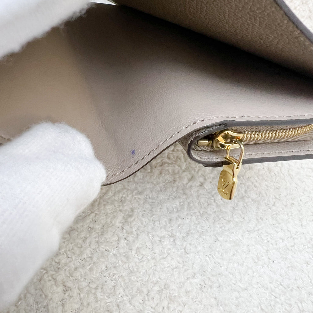 LV Clea Compact Wallet in in Tourterelle Monogram Empreinte Leather and GHW