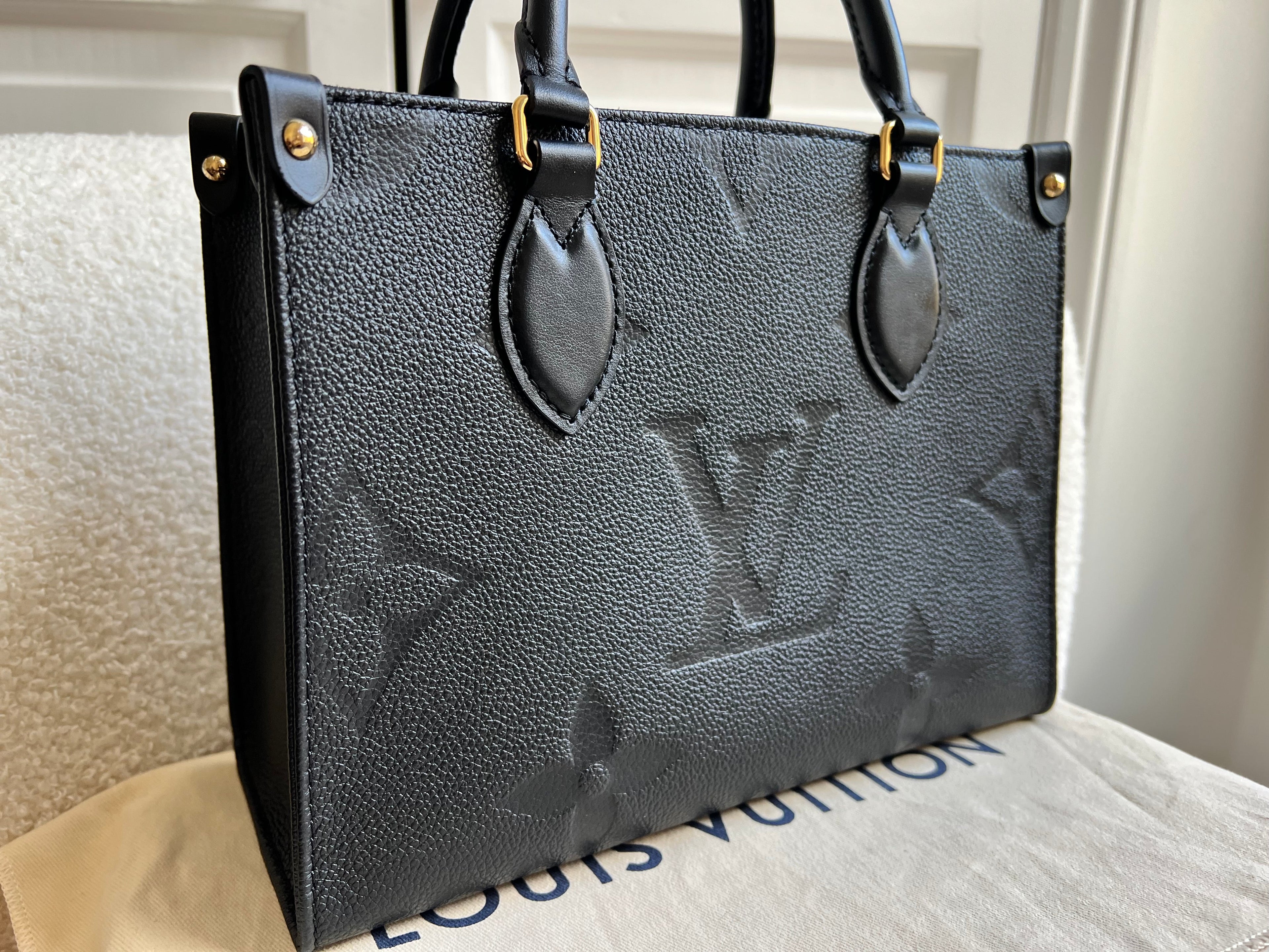 Louis Vuitton On the Go Black PM Empreinte (RRP £2,420)