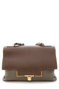 Lavin Paris Brown & Grey Leather Shoulder Bag