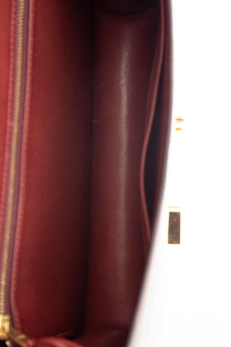 HermÃƒÆ’Ã‚Â¨s Shiny Niloticus Croc Constance 24 Bordeaux Handbag
