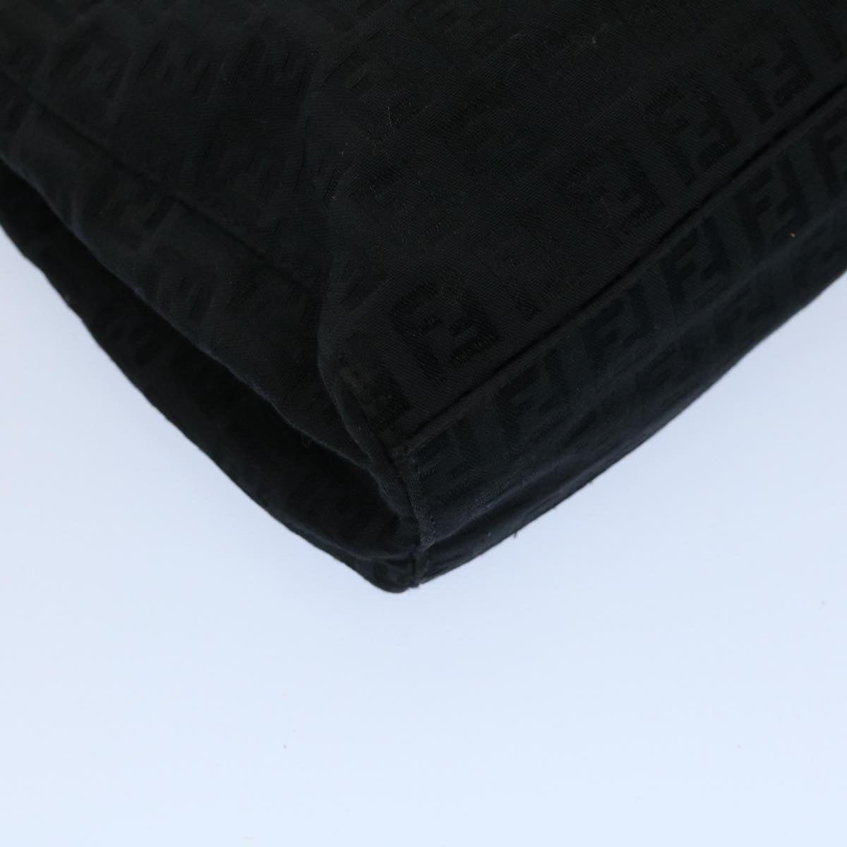 FENDI Zucchino Canvas Hand Bag Black 55024