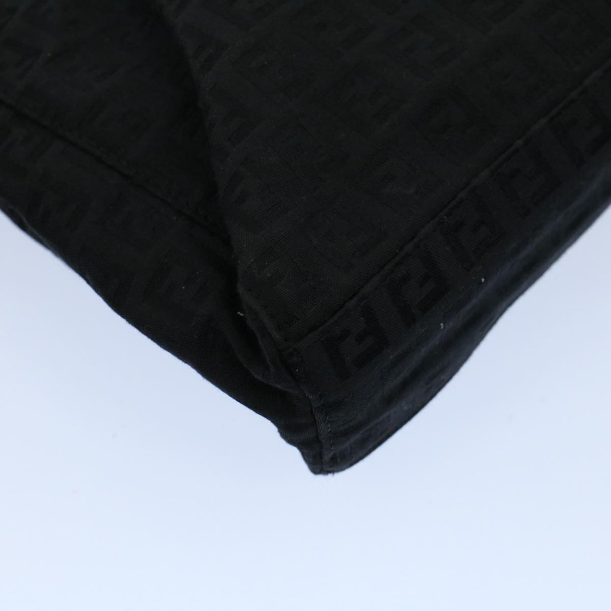 FENDI Zucchino Canvas Hand Bag Black 55024