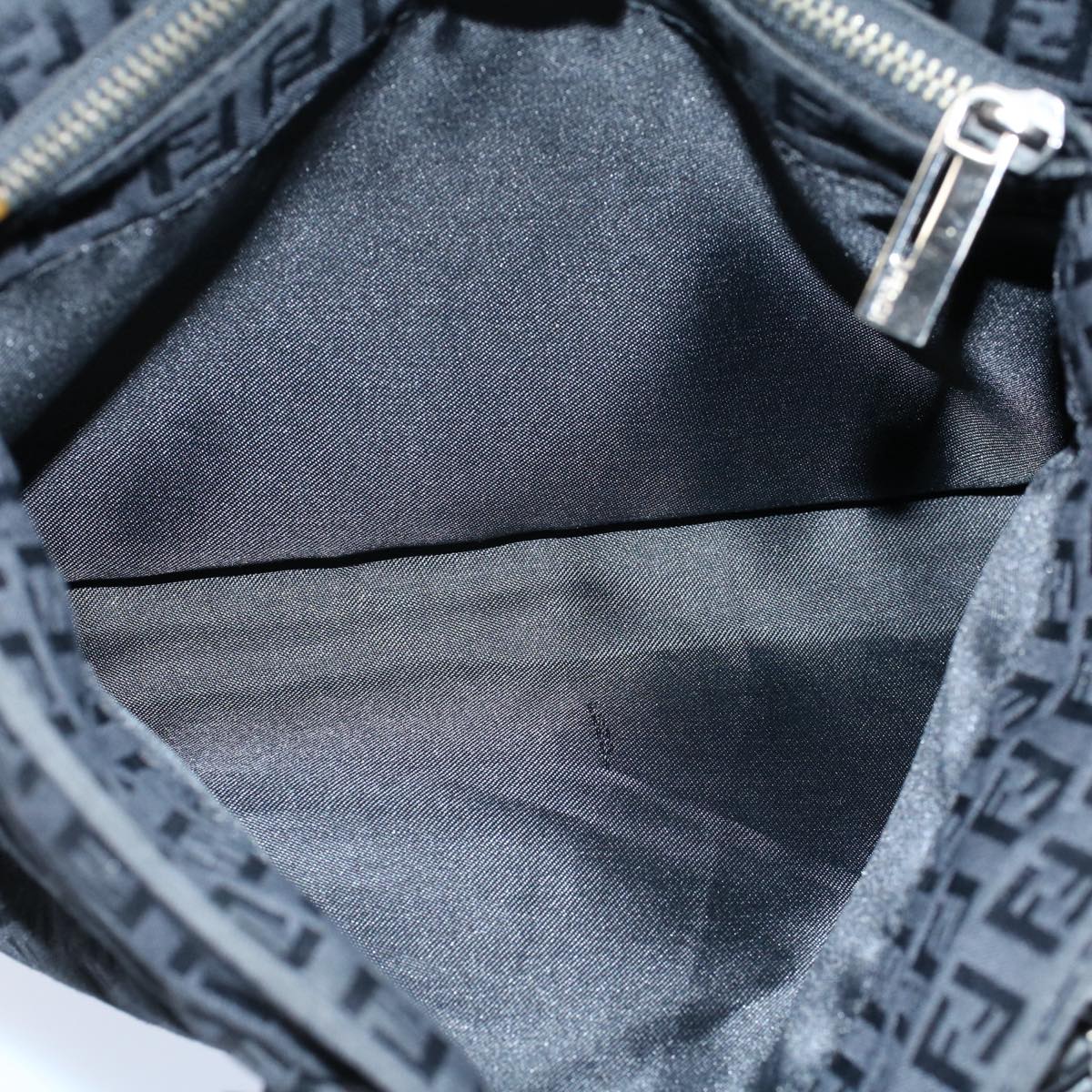 FENDI Zucchino Canvas Hand Bag Black 55024