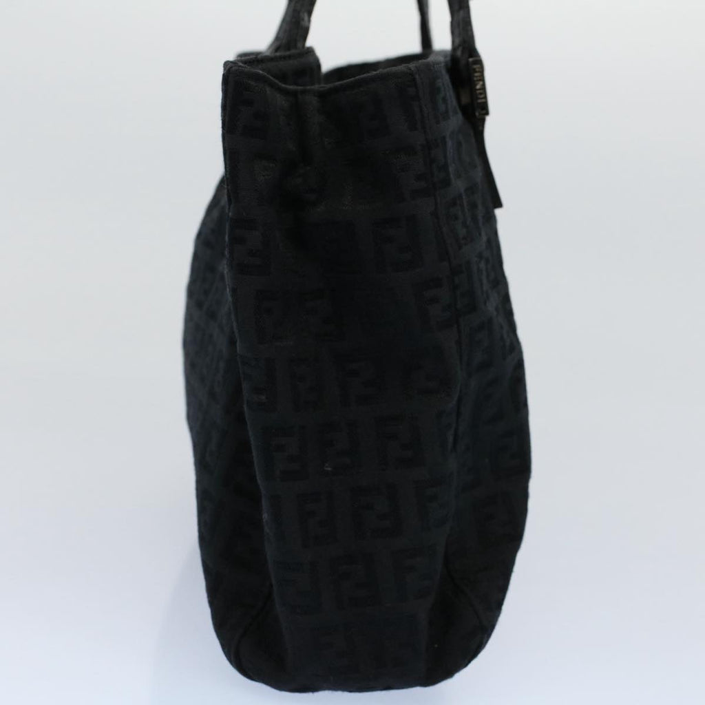 FENDI Zucchino Canvas Hand Bag Black 55024