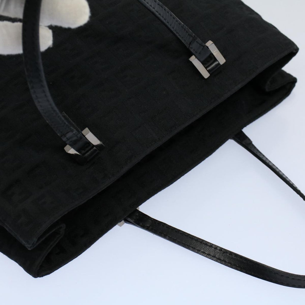 FENDI Zucchino Canvas Hand Bag Black 55024
