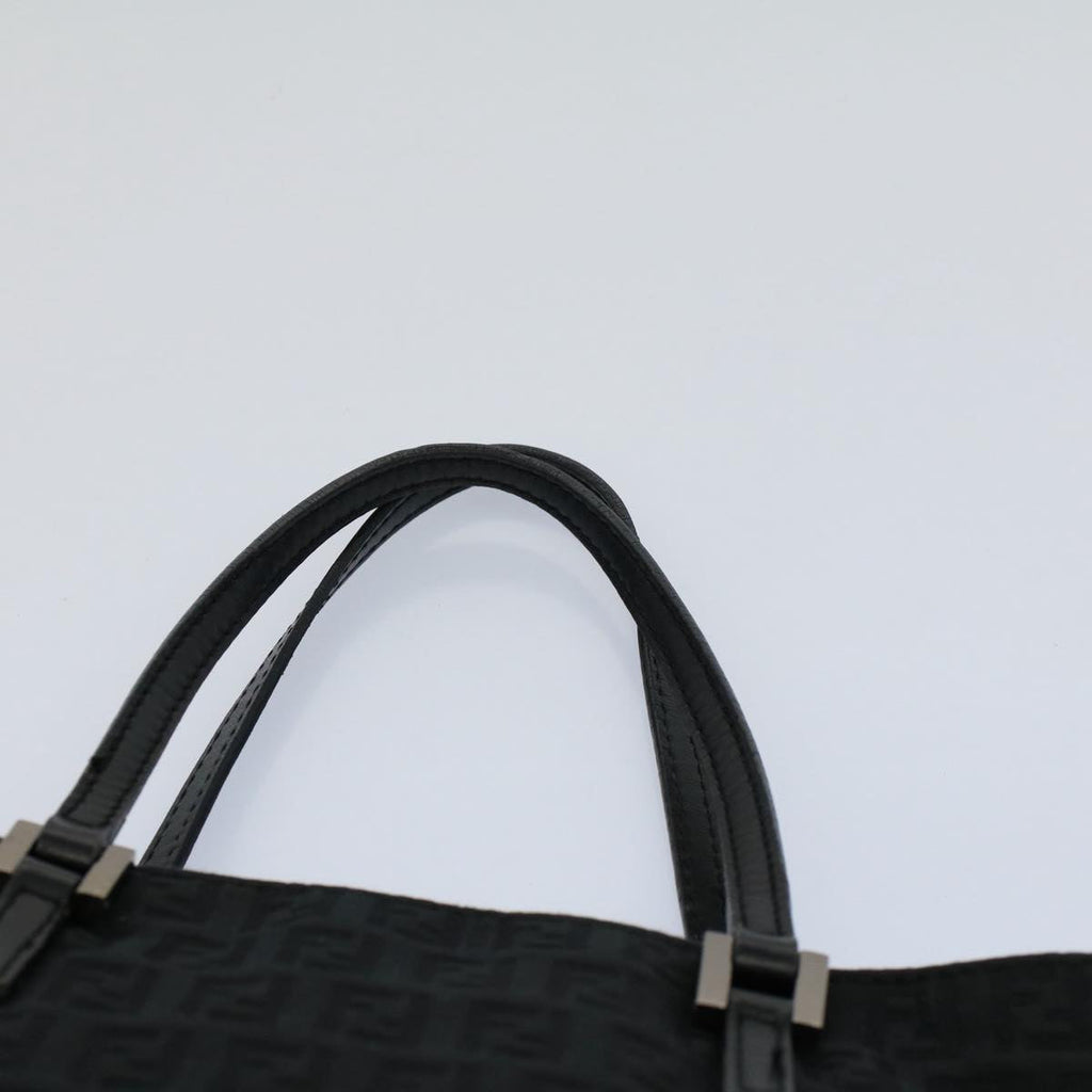FENDI Zucchino Canvas Hand Bag Black 55024