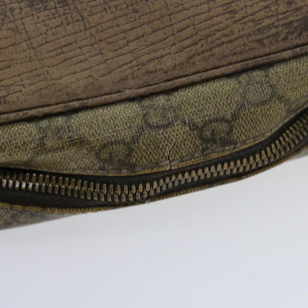 GUCCI GG Canvas Shoulder Bag Canvas PVC Leather 2Set Black Beige 55036