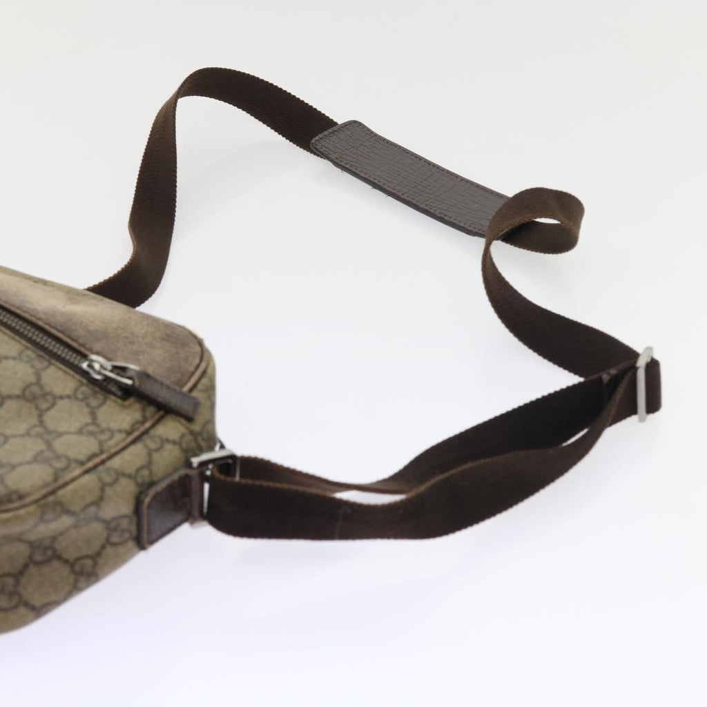 GUCCI GG Canvas Shoulder Bag Canvas PVC Leather 2Set Black Beige 55036