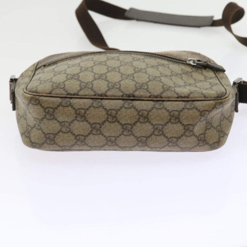 GUCCI GG Canvas Shoulder Bag Canvas PVC Leather 2Set Black Beige 55036