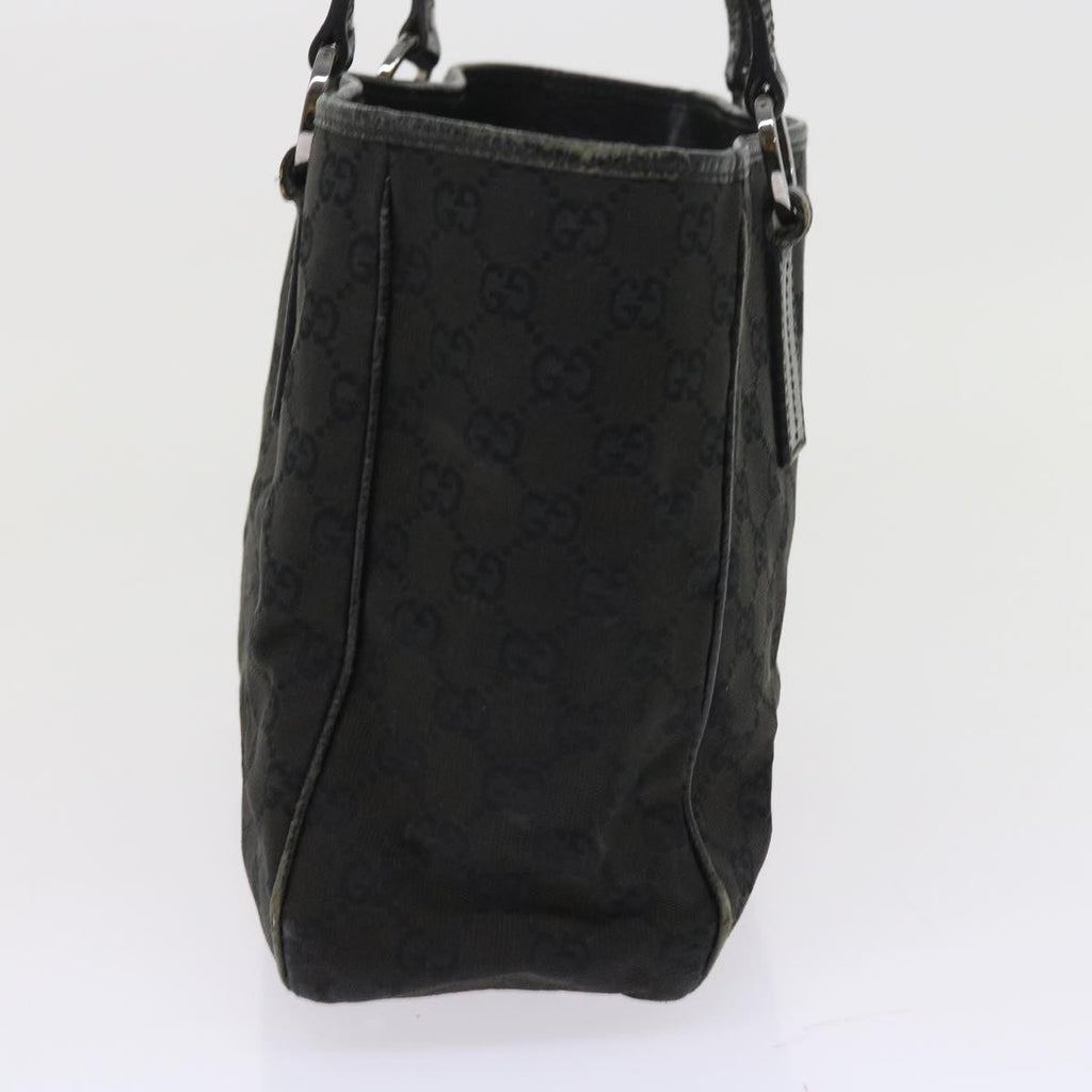 GUCCI GG Canvas Shoulder Bag Canvas PVC Leather 2Set Black Beige 55036