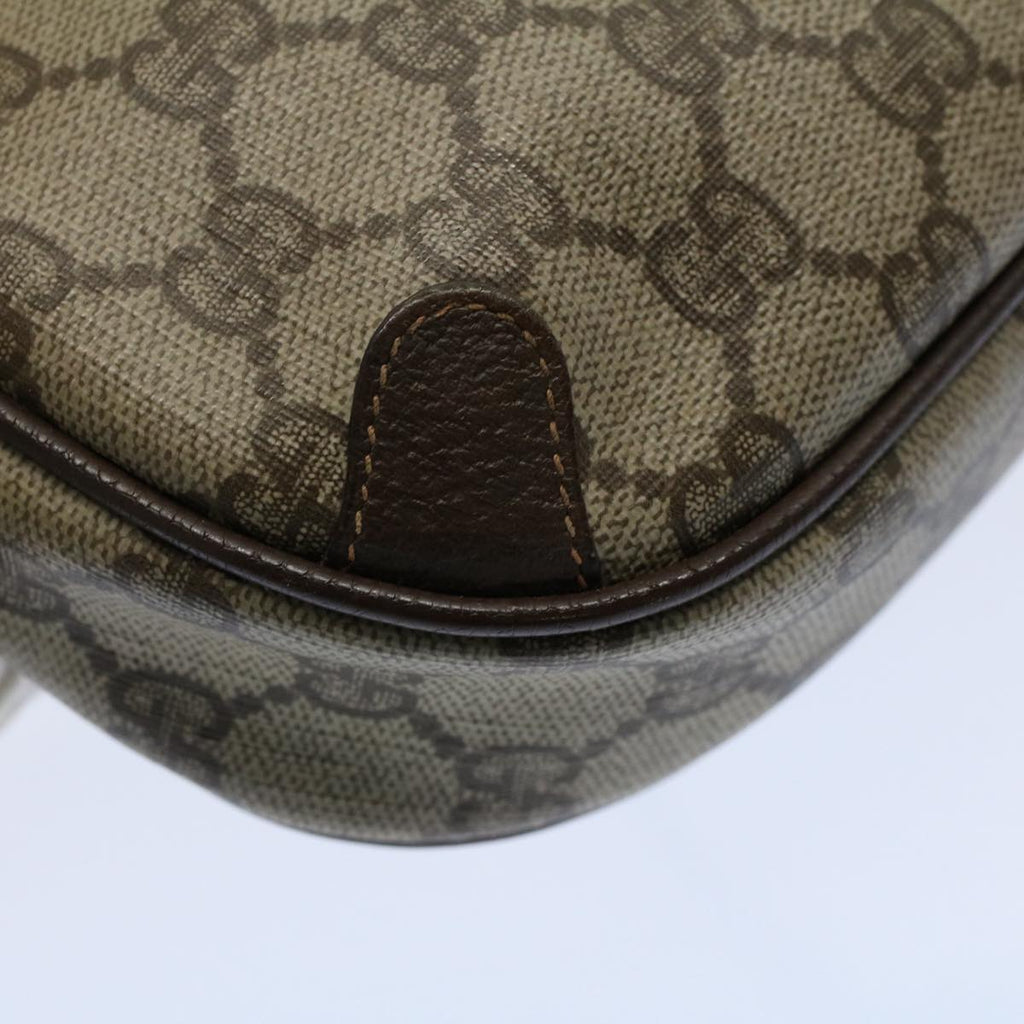 GUCCI GG Supreme Web Sherry Line Shoulder Bag Beige Red 156 02 066 55055