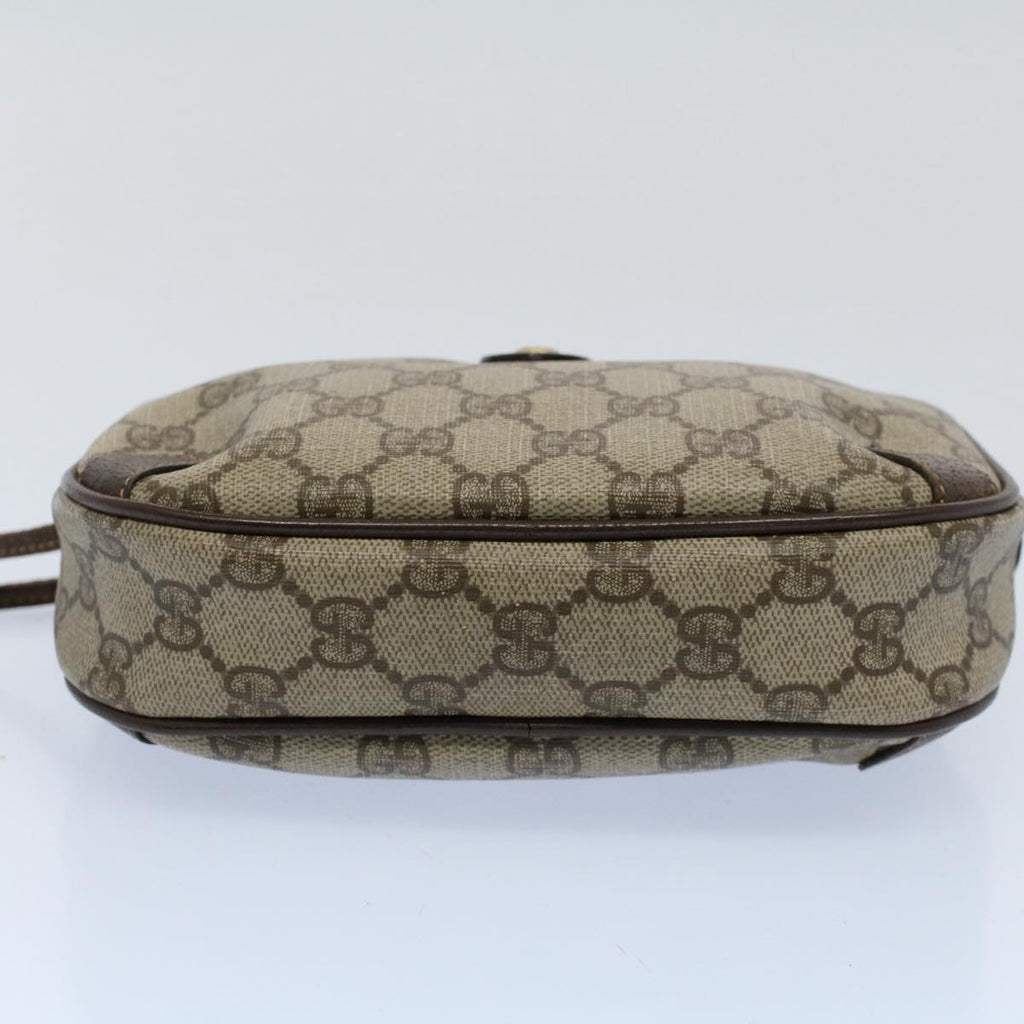 GUCCI GG Supreme Web Sherry Line Shoulder Bag Beige Red 156 02 066 55055