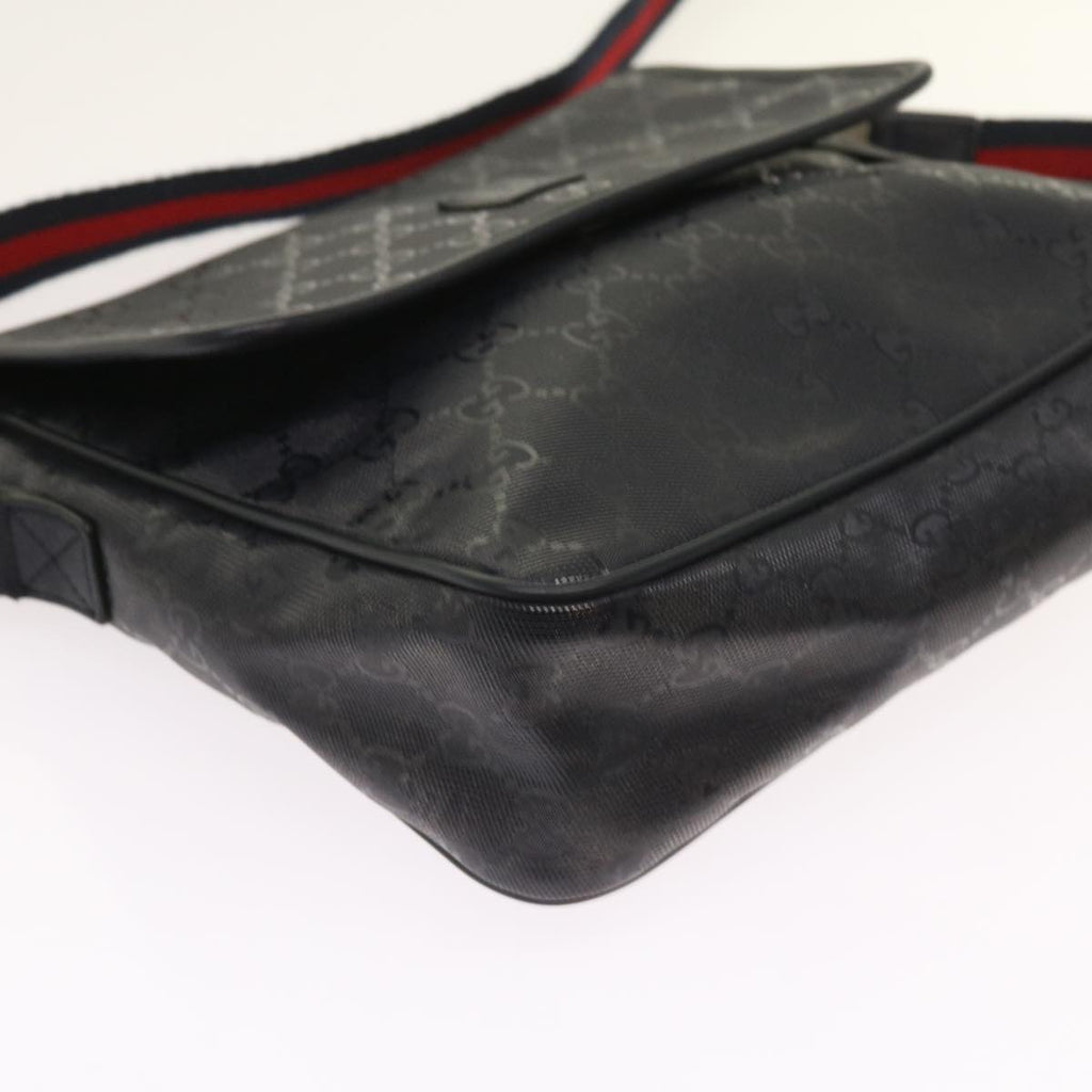 GUCCI GG implementation Sherry Line Shoulder Bag Black Navy 297559 55056