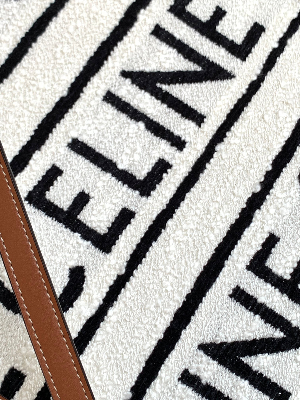 GLAMI Small Vertical Cabas GLAMI In Textile With GLAMI All-Over White / Black For Women 13in/32cm 192082EFY.01WB