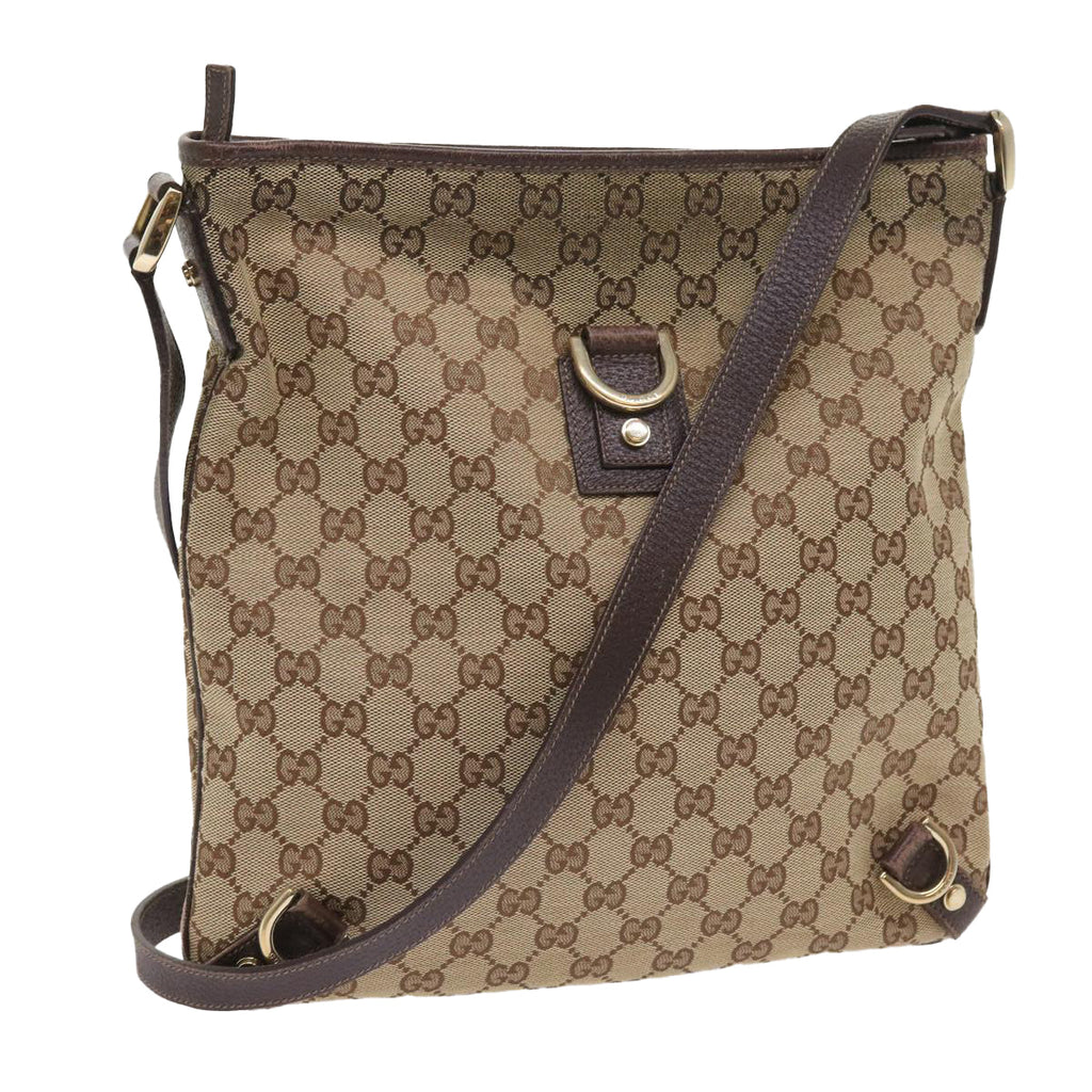 GUCCI GG Canvas Shoulder Bag Beige 131326 55079