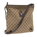 GUCCI GG Canvas Shoulder Bag Beige 131326 55079